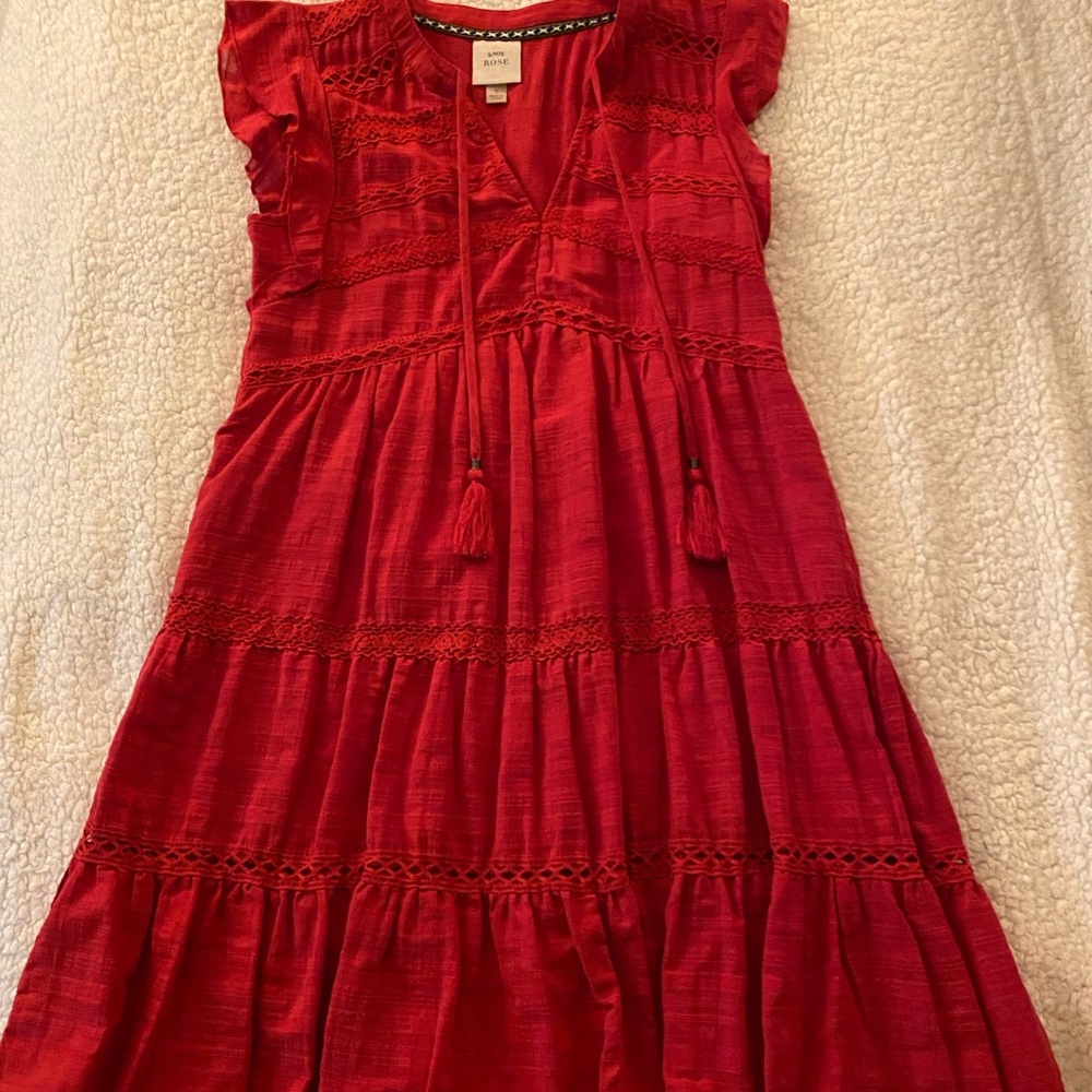 Red summer dress